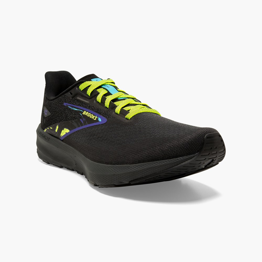 Chaussures Running Route Brooks Launch 10 Blanche Noir Homme | TXT-4556220